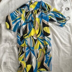 Vibrant Geometric Patterned Blouse